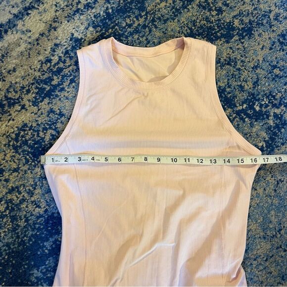 Lululemon All Aligned Ribbed Midi Dress Light Pink - Picture 9 of 9